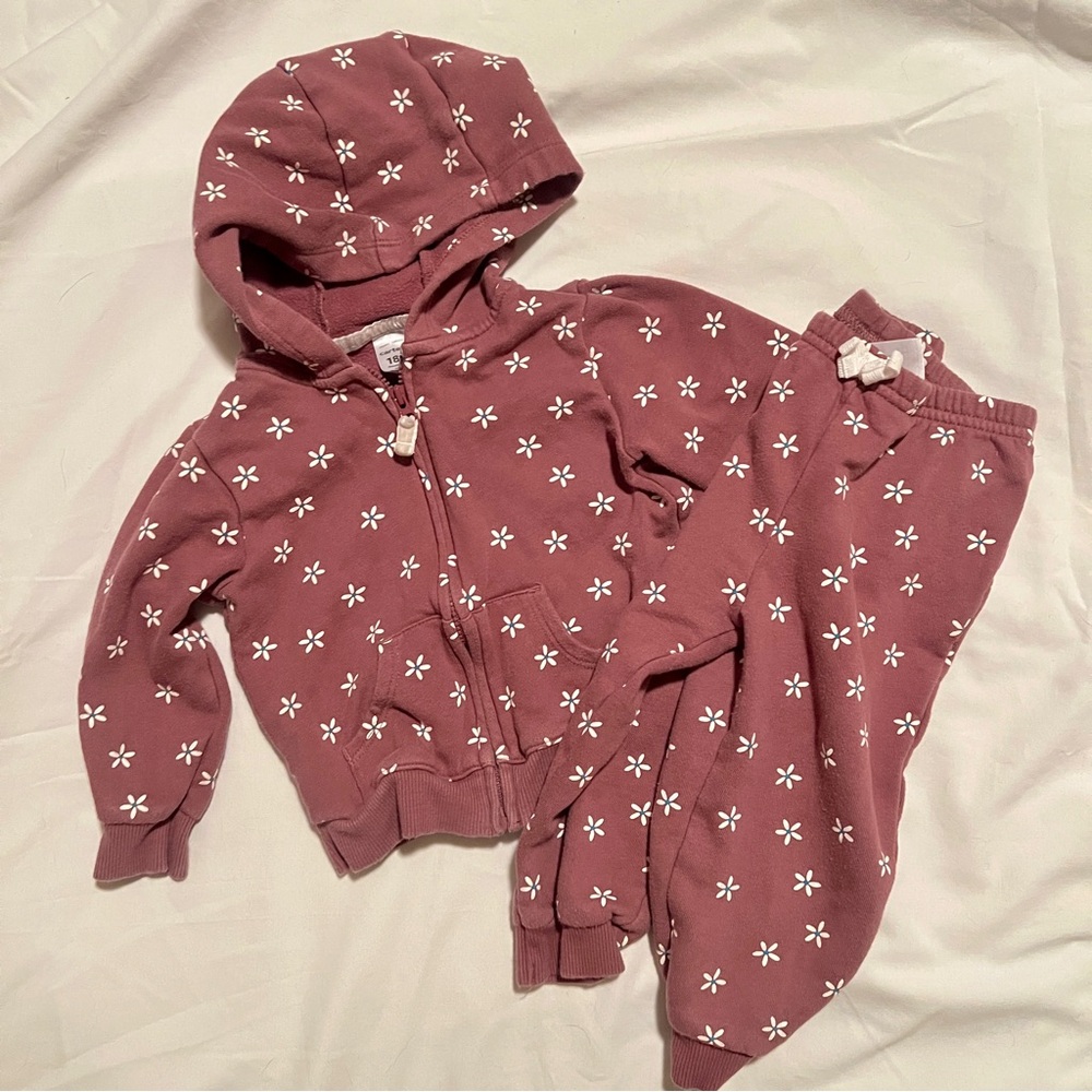 Purple floral sweatsuit